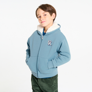 Blauw gevoerd sweatshirt met kap voor jongens 1