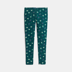 Cálidos leggings estampados verdes niña 1