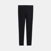 Legging chaud imprimé noir Fille