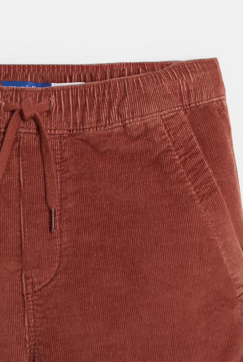 Pantalon cargo en velours côtelé marron rouille Garçon