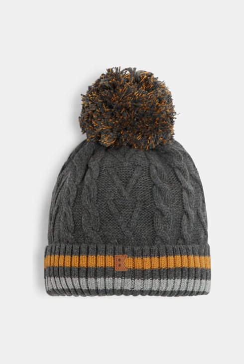 Bonnet torsadé marron Garçon 1