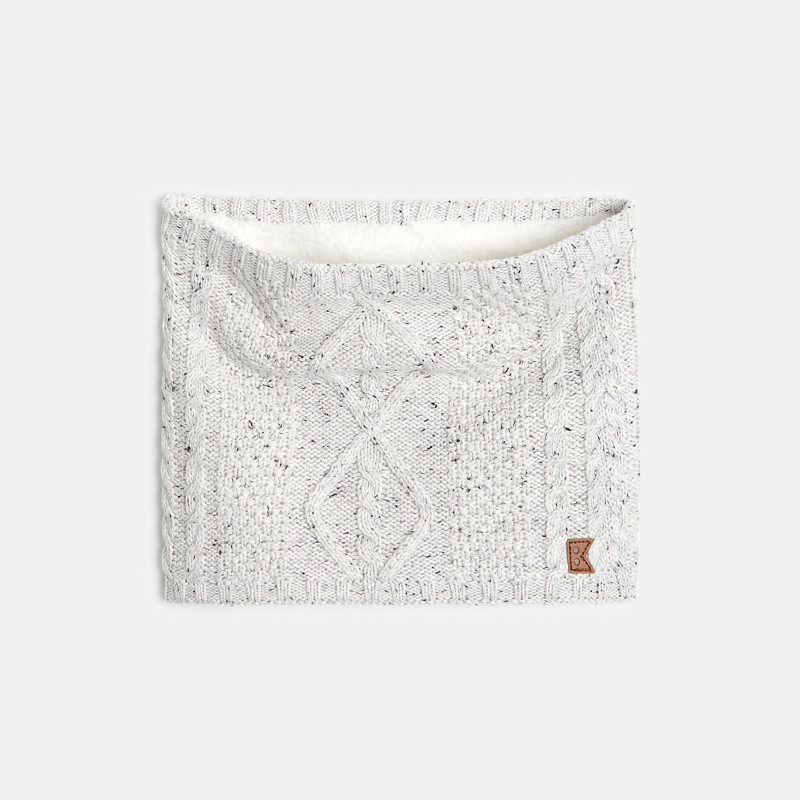 Grauer Snood mit Zopfmuster für Jungen