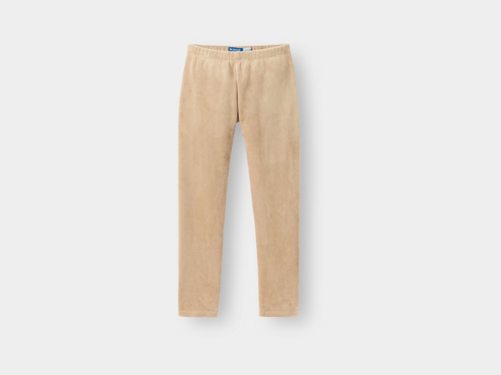 Legging velours doublé beige fille 1