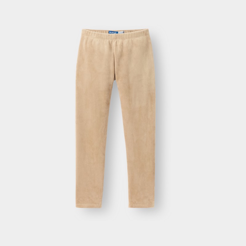 Legging velours doublé beige fille