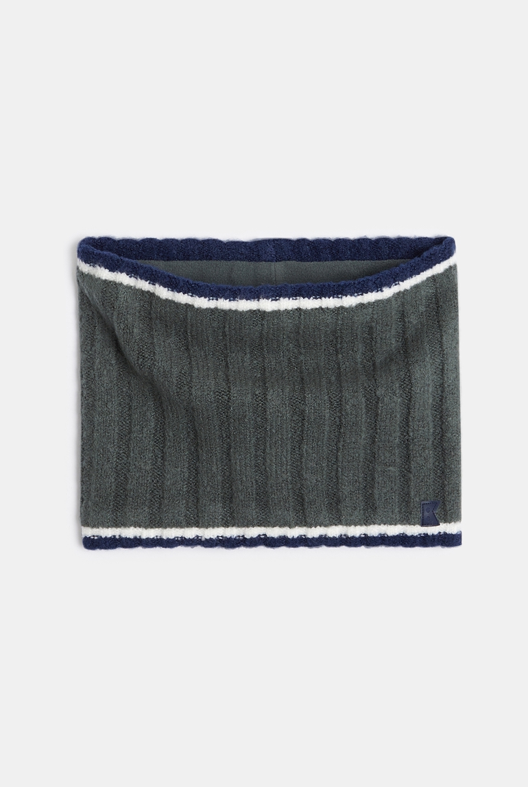 Snood côtelé gris foncé Garçon 1