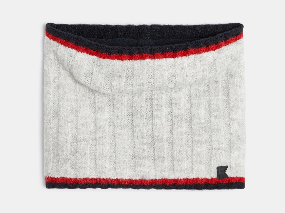 Snood côtelé bleu gris Garçon 1