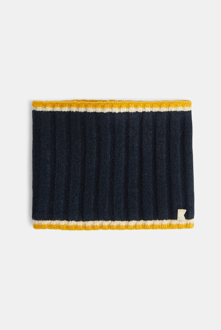 Snood côtelé bleu marine Garçon 1