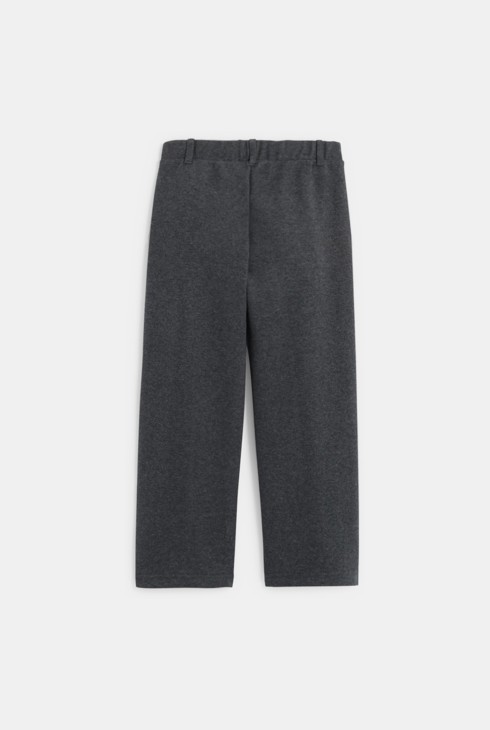 Pantalon large à pinces gris Fille 2