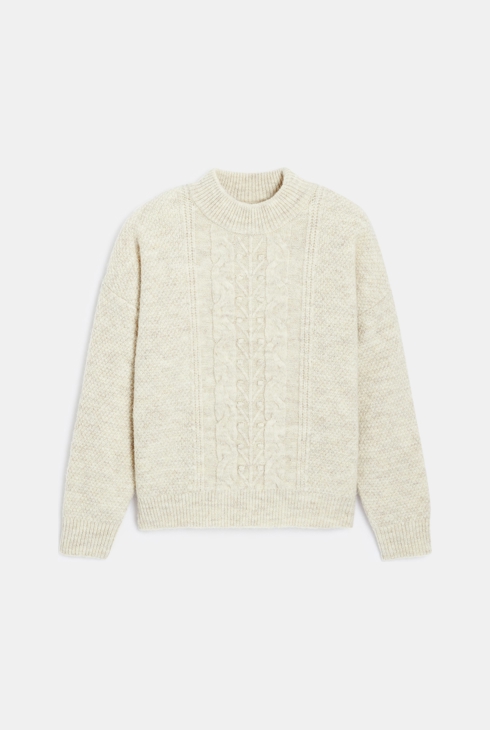 Pull torsadé écru Fille 1