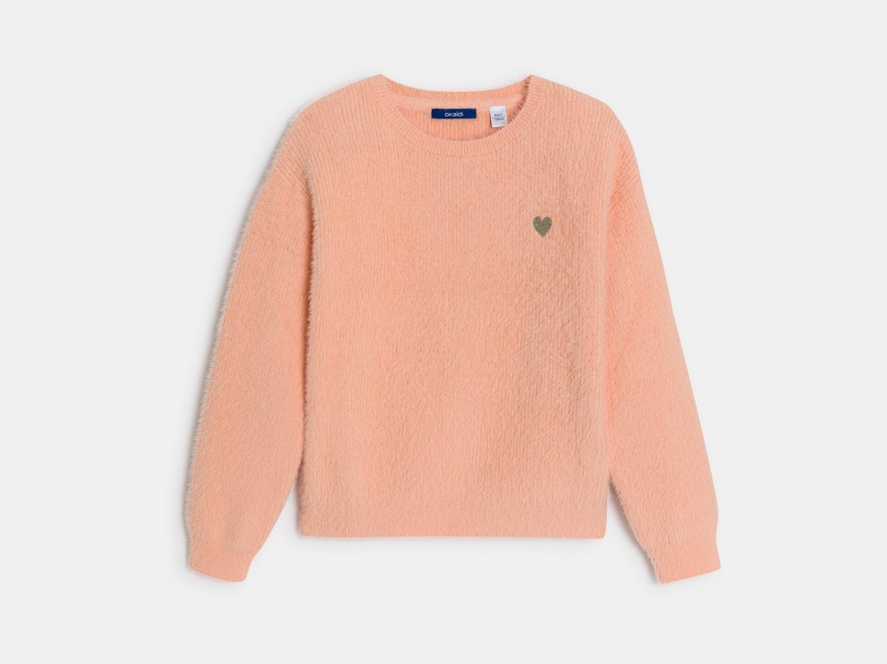 Miękki pomarańczowy sweter dla dziewczynki 2