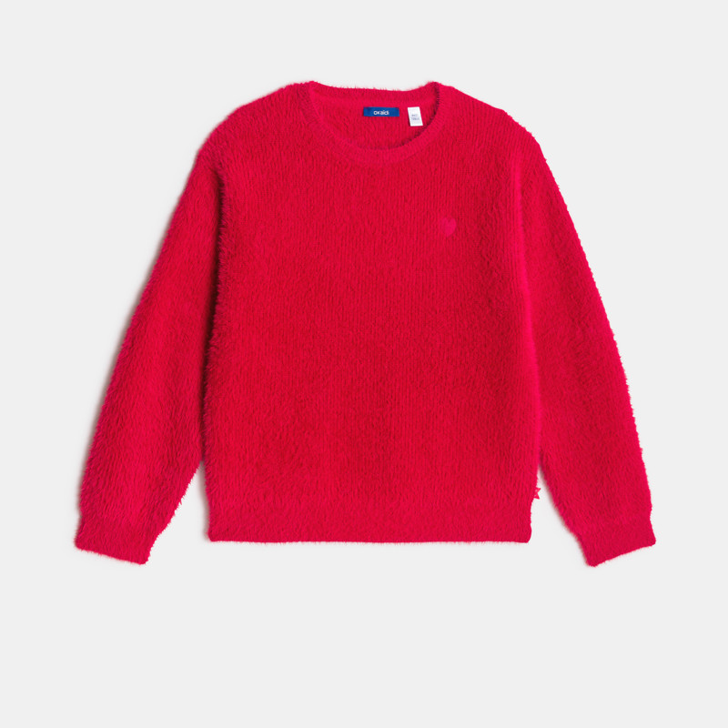 Roter Strickpullover Mädchen