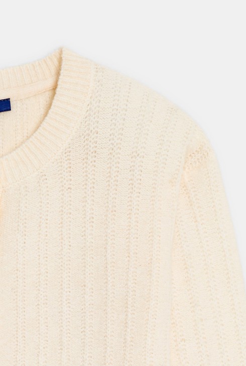 Cárdigan calado crudo niña 2