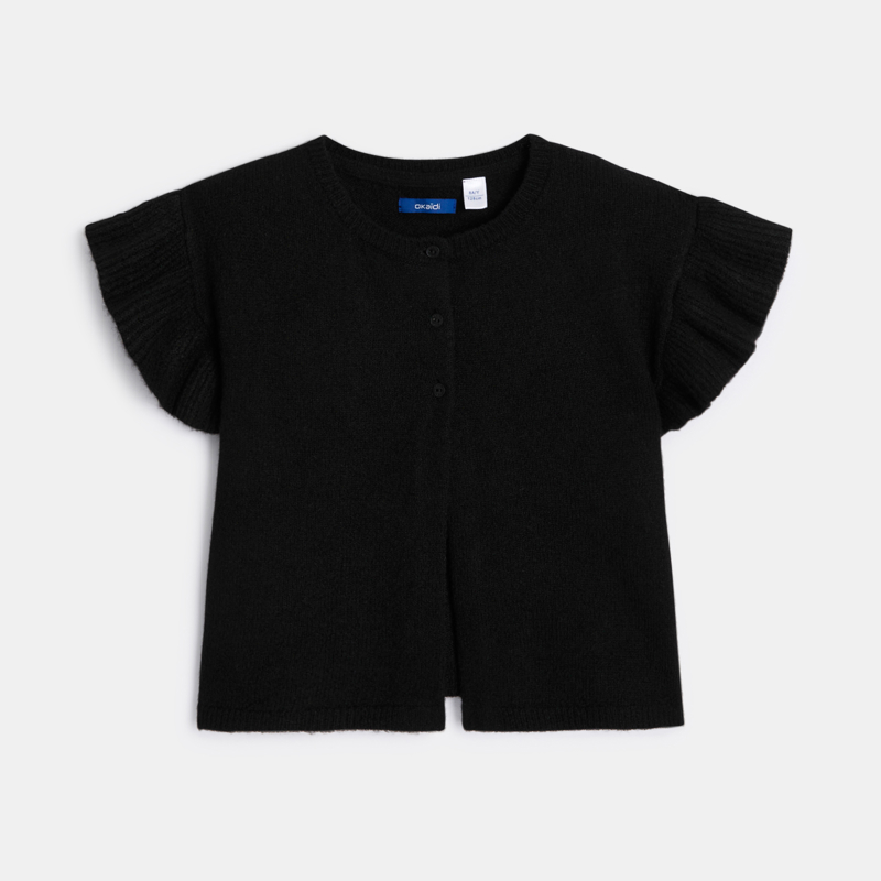 Schwarze Weste mit Schmetterlingsärmeln Mädchen