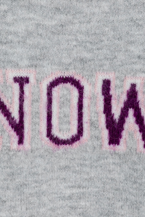 Girl's grey slogan jumper 2