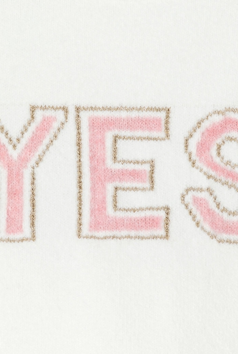 Pull à message blanc Fille 2