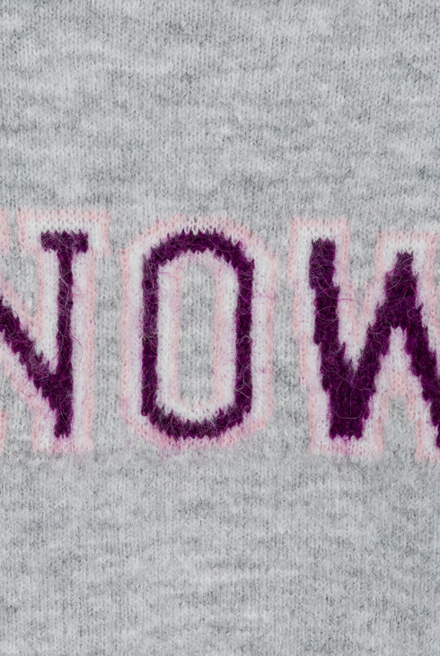 Girl's grey slogan jumper 2