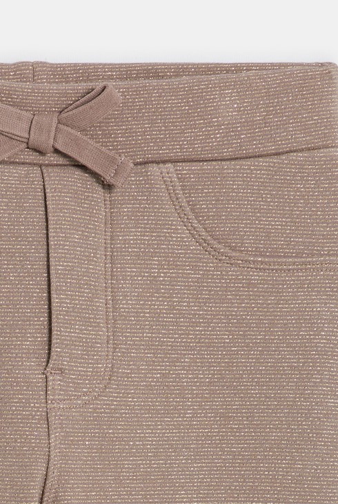 Jegging en jersey Milano pailleté beige foncé Fille 2