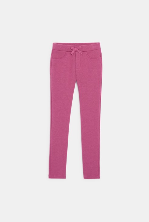 Jegging en jersey Milano pailleté rose Fille 1
