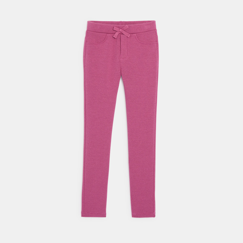 Jeggings aus glitzerndem Milano-Jersey in Rosa für Mädchen