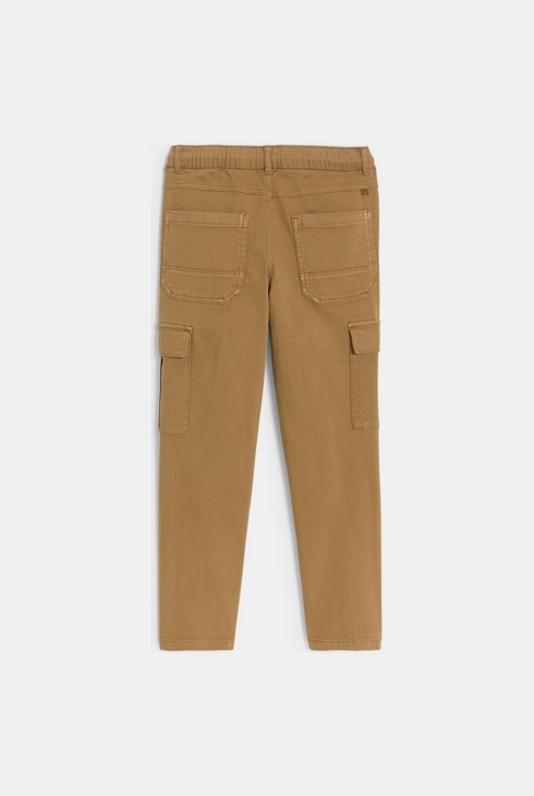 Pantalon cargo en toile marron Garçon