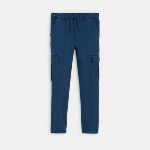 Pantalon cargo en toile bleu Garçon 1