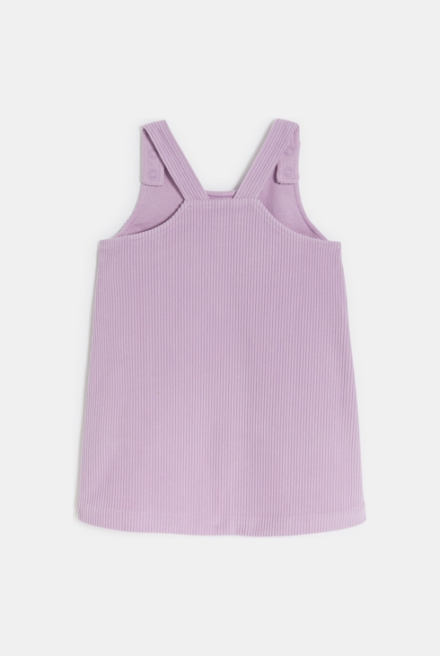 Dekliška slezenasta žametna obleka z naramnicami za dojenčke 2