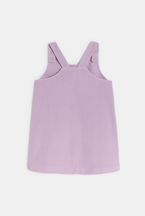 Dekliška slezenasta žametna obleka z naramnicami za dojenčke 2