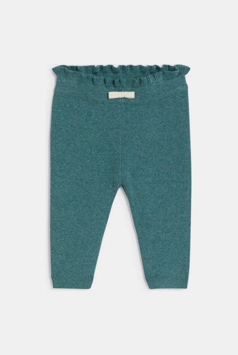 Legging maille tricot bleu bébé fille 1