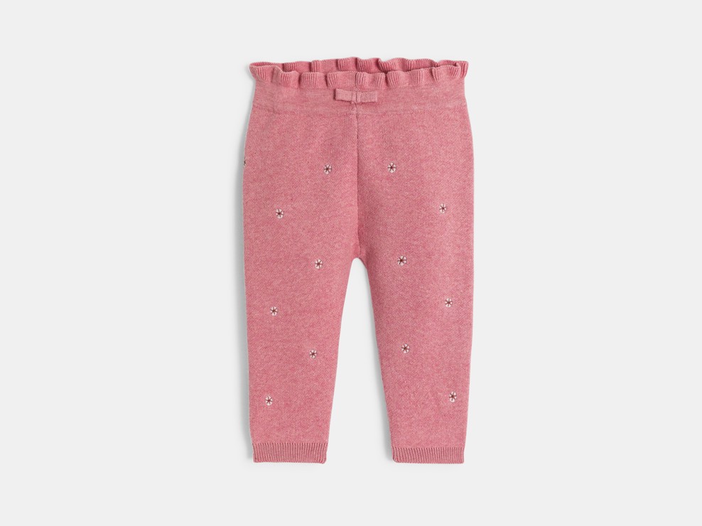 Strickleggings rosa Kleinkind Mädchen 1