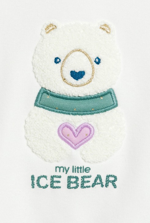 Dessuadora amb caputxa i folre xerpa amb os brodat bebè nena 2