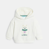 Sweat à capuche doublé sherpa ours brodé bébé fille