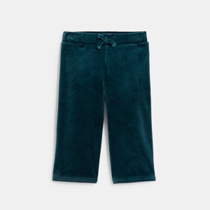 Blauwe wijde broek van corduroy voor babymeisjes 1