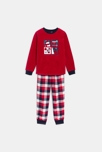 Pyjama 2 pièces motif hiver rouge Garçon