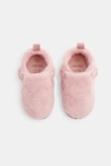 Chaussons fausse fourrure rose bébé fille 2