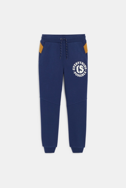 Jogging en molleton bleu Garçon 1