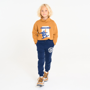 Blauwe joggingbroek van fleece voor jongens 1