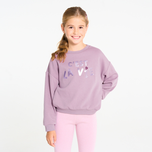 Paars sweatshirt met opschrift voor meisjes 1