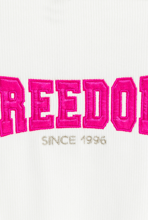 Sweat-shirt à message blanc Fille