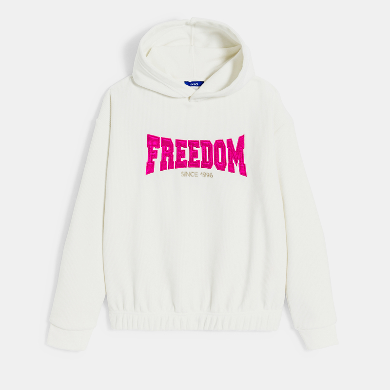Sweat-shirt à message blanc Fille - 4A