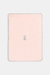 Rosa Fleece-Decke mit besticktem Samt Baby Mädchen 2