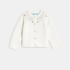 Gilet maille tricot blanc bébé fille