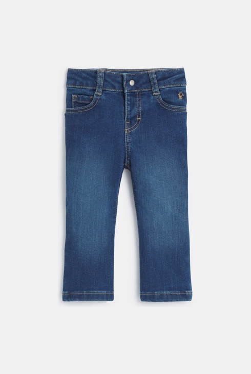 Modre široke kavbojke za dojenčice 1