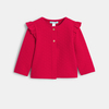 Gilet coton fantaisie cœurs rouge bébé fille