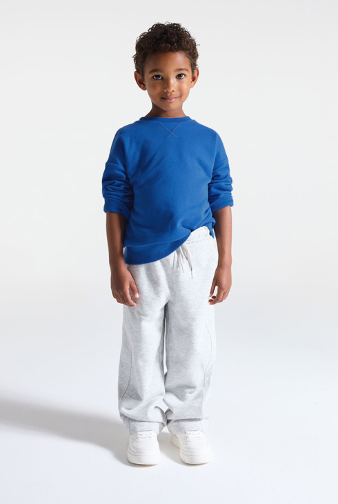 Sweatshirt einfarbig blau Jungen 1