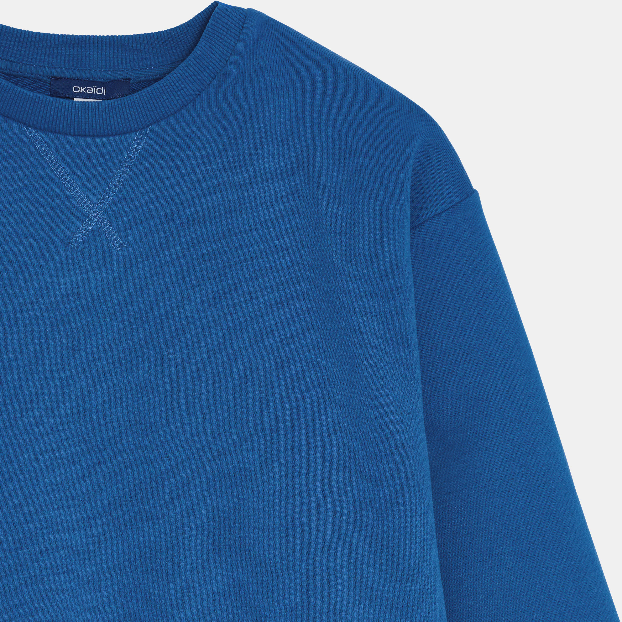 Sweat-shirt uni bleu Garçon