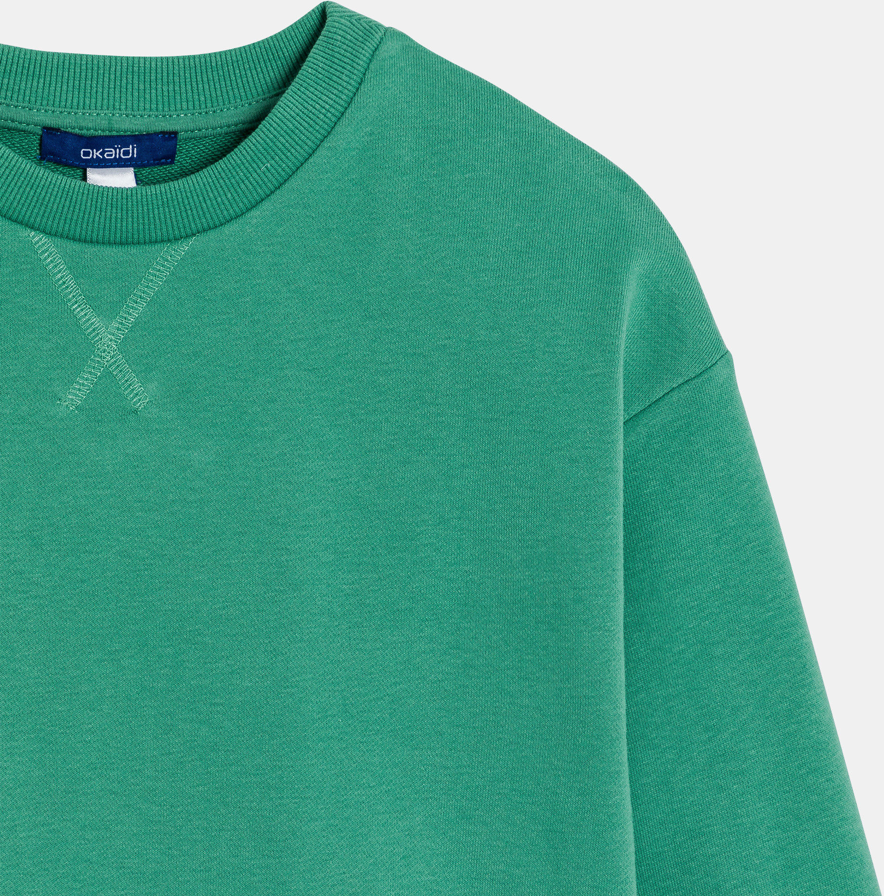 Sweatshirt einfarbig grün Jungen 2