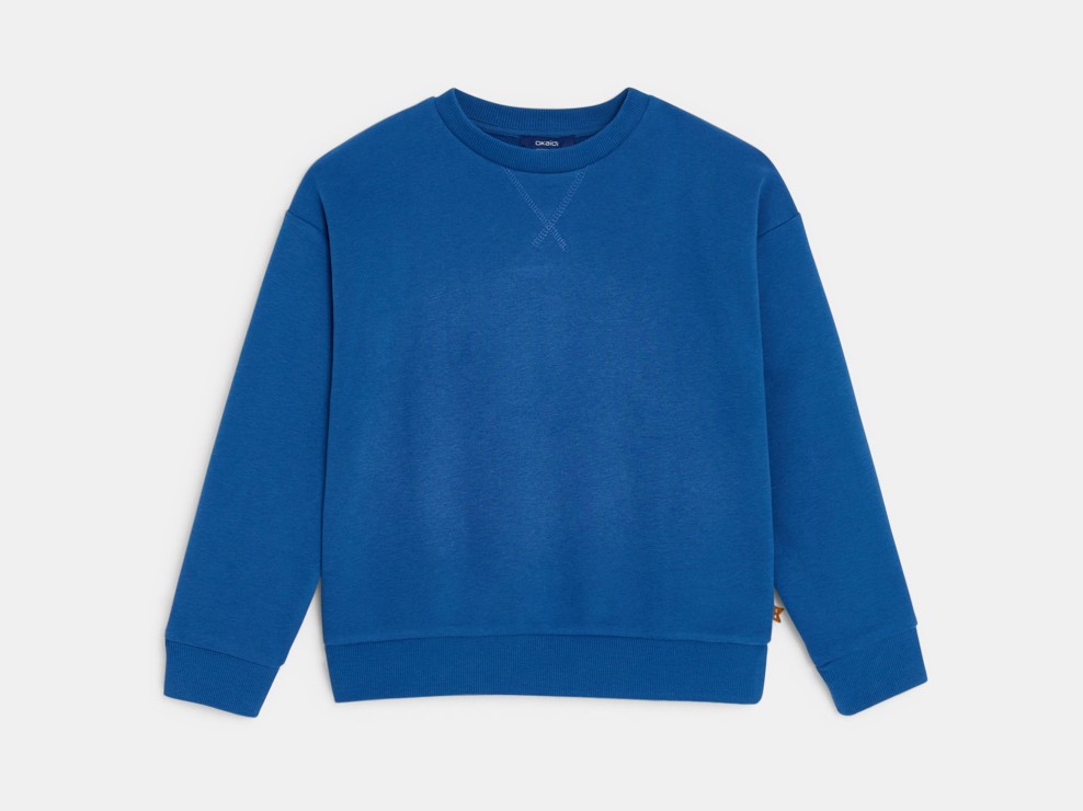 Sudadera lisa azul niño 2