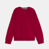 Sweat-shirt uni rouge foncé Garçon