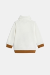 Sweat col châle polaire biscuit blanc bébé garçon 3