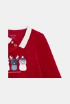 Dors-bien velours hiver rouge bébé garçon 4